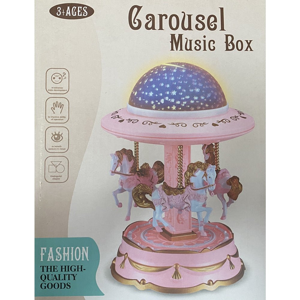 Pink Music Box Musical Carousel Horse LED Carousel Toy Child Birthday Xmas Gift - Image 4