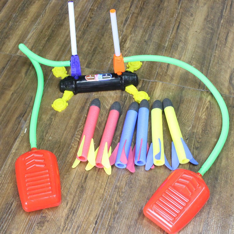 Air Power Foam Duel Rocket Shoot Up Stomp Launcher Kids Outdoor Activities Toys - Image 2
