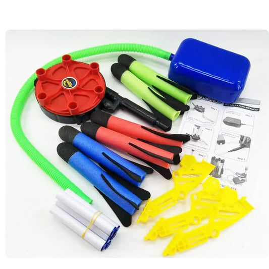 Air Power Foam Rocket Shoot Up Stomp Launcher Kids Outdoor Activities Toys - Image 3