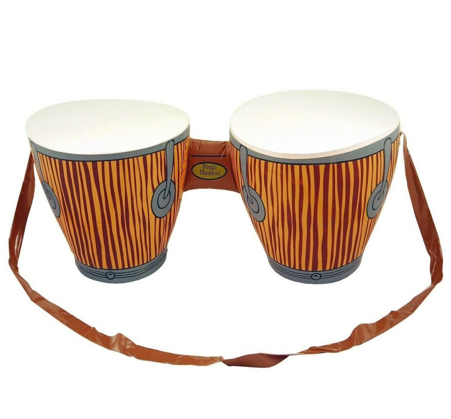 Inflatable Double Bongo Drums African Tropical Beach Party Fancy Dress Hawaiian Luau - Image 2