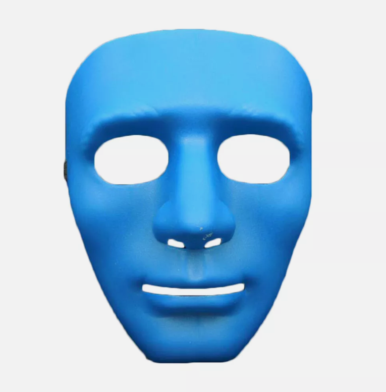 2x Robot Plain Mask Purge Style Halloween Scary Ghost Blank Mask Unisex - 2x Blue - Image 5