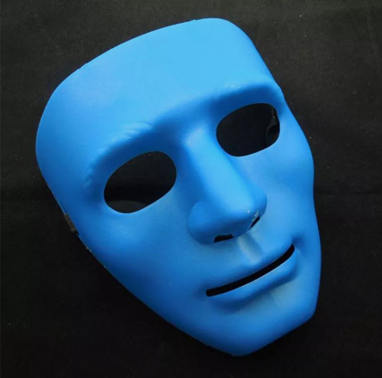 2x Robot Plain Mask Purge Style Halloween Scary Ghost Blank Mask Unisex - 1xBlue +1xWhite - Image 2