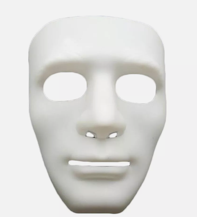 2x Robot Plain Mask Purge Style Halloween Scary Ghost Blank Mask Unisex - 1xBlue +1xWhite - Image 3