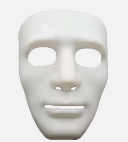 2x Robot Plain Mask Purge Style Halloween Scary Ghost Blank Mask Unisex - 1xBlue +1xWhite - Image 3