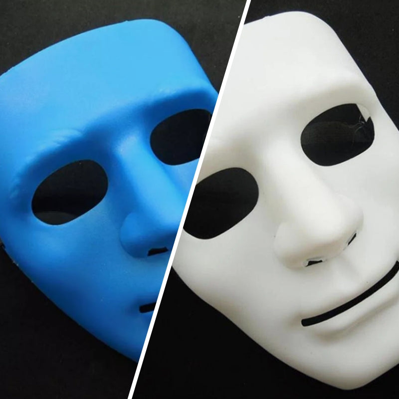 2x Robot Plain Mask Purge Style Halloween Scary Ghost Blank Mask Unisex - 2x White - Image 8