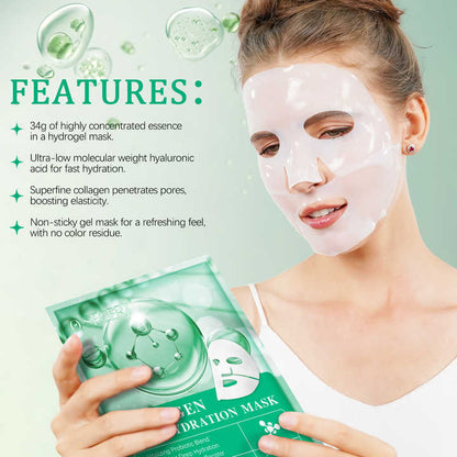 collagen Real Deep Facial Sheet Mask for Women Deep Moisturizing Overnight Sleeping - Image 2