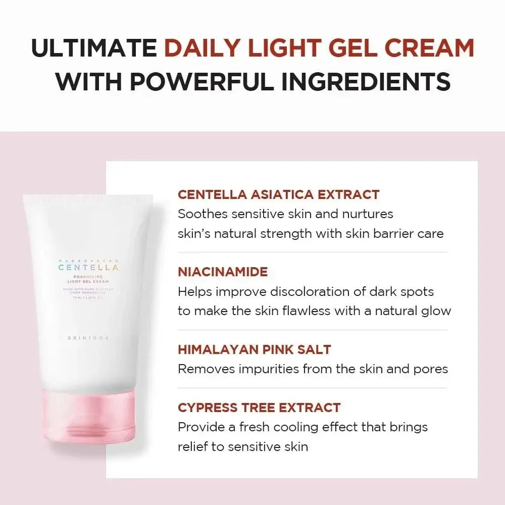 SKIN1004 Madagascar Centella Poremizing Light Gel Cream 2.53 fl.oz (75ml) - Image 4
