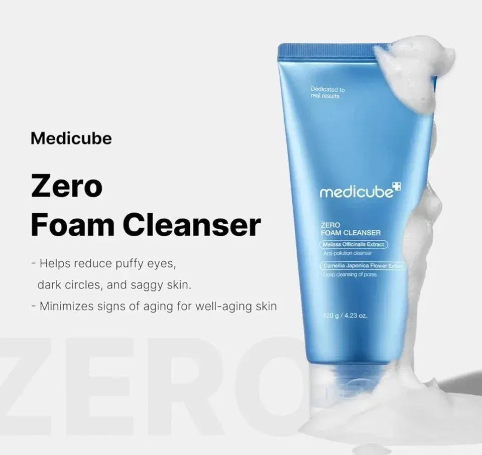 MEDICUBE Zero Foam Cleanser 120g – Deep Cleansing, Pore Care – AU Seller - Image 2