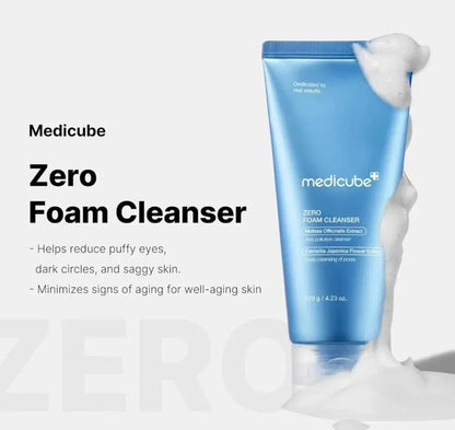 MEDICUBE Zero Foam Cleanser 120g – Deep Cleansing, Pore Care – AU Seller - Image 2