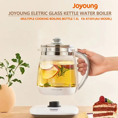 Hoper Layer Eletric Glass Kettle Water Boiler Multiple Cooking Boiling Bottle 1.5L FA-K1501 AU Model - Image 5