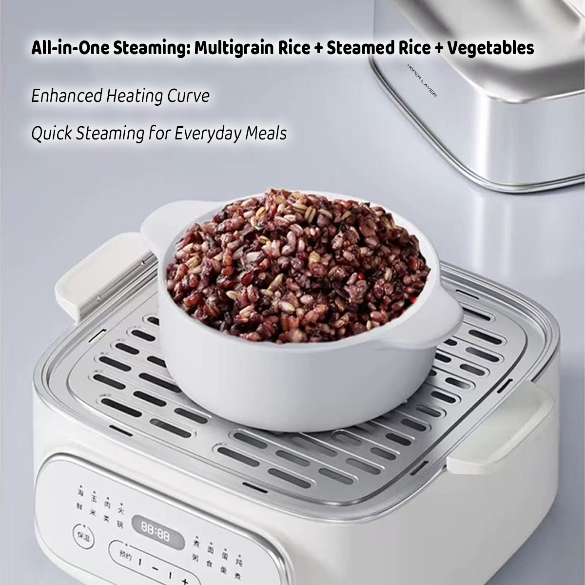 Hoper Layer Multifunctional Three-layer Stainless Steel Steamer AU Modeal - Image 4