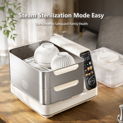 Hoper Layer Electric Food Steamer 16L Large Capacity 10 Second Start 24H Timer Independent Water Tank - Image 2