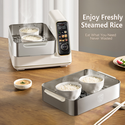 Hoper Layer Electric Food Steamer 16L Large Capacity 10 Second Start 24H Timer Independent Water Tank - Image 5