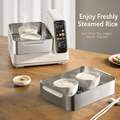 Hoper Layer Electric Food Steamer 16L Large Capacity 10 Second Start 24H Timer Independent Water Tank - Image 5