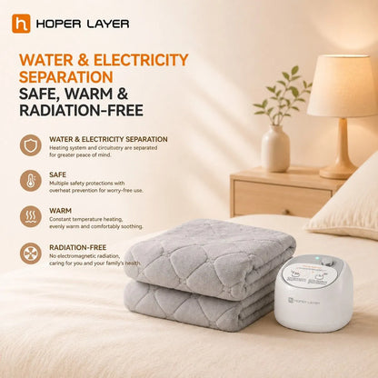 HOPER LAYER WHB15 Water Heated Blanket Water Heating Mattress Pad - Image 6