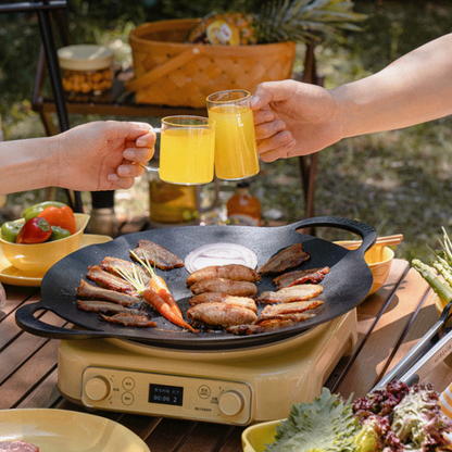 BUYDEEM Grill Pan Nonstick 36cm Round BBQ Griddle Indoor or Outdoor Cooking - Image 7