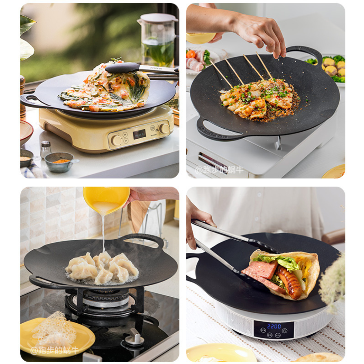 BUYDEEM Grill Pan Nonstick 36cm Round BBQ Griddle Indoor or Outdoor Cooking - Image 9