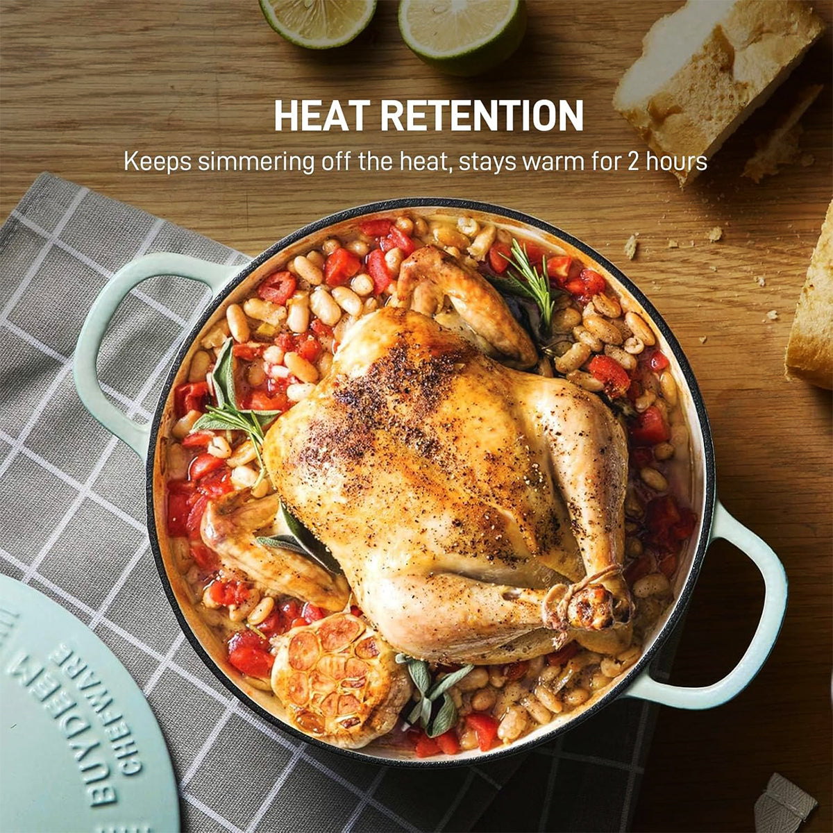 BUYDEEM CP521 Enameled Cast-Iron Dutch Oven - Image 5