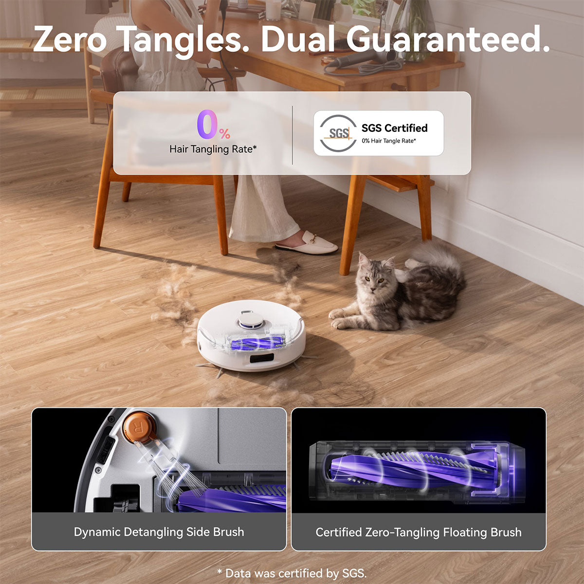 Narwal Freo Z10 Robotic Vacuum and Mop Cleaner - Covers Every Angle Without Any Tangles - Image 2