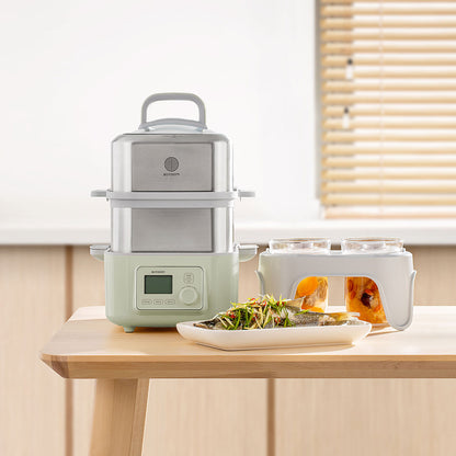 BUYDEEM Double Tier 10L Electric One Touch Digital Multifunctional Food Steamer - Image 2
