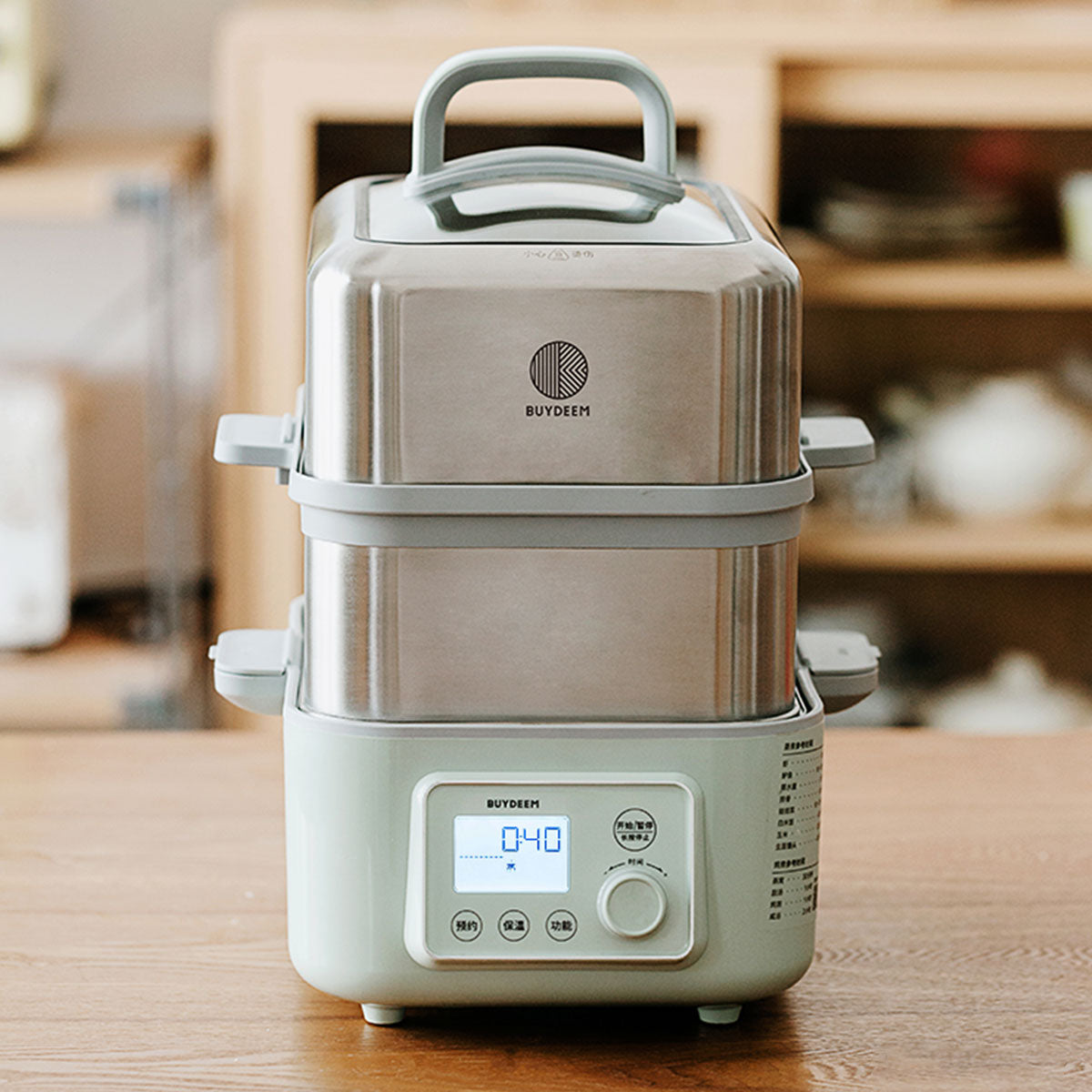 BUYDEEM Double Tier 10L Electric One Touch Digital Multifunctional Food Steamer - Image 4
