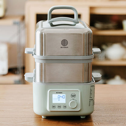 BUYDEEM Double Tier 10L Electric One Touch Digital Multifunctional Food Steamer - Image 4