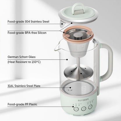 BUYDEEM Mini Multi-function Tea/Coffee Maker K32 600ml - Image 4