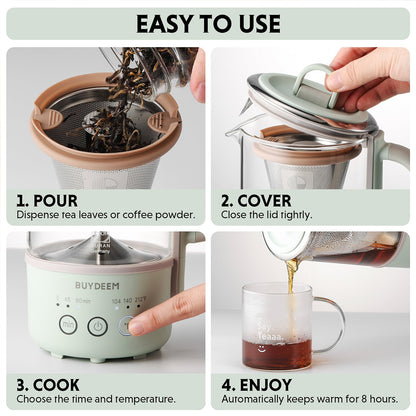 BUYDEEM Mini Multi-function Tea/Coffee Maker K32 600ml - Image 7