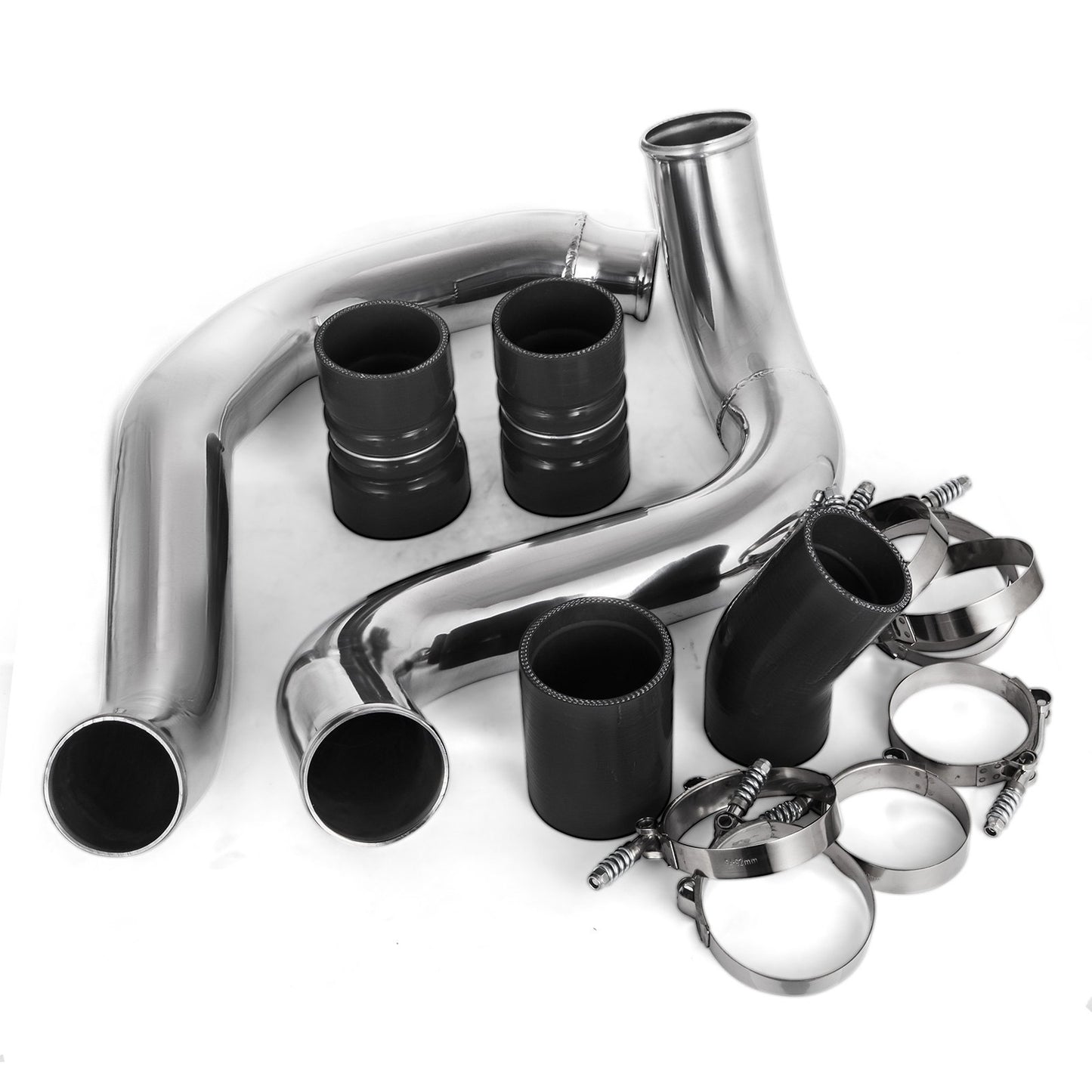 Turbo Intercooler Pipe & Boot Kit Silver for 03-07 Ford 6.0L Powerstroke Diesel - Image 3