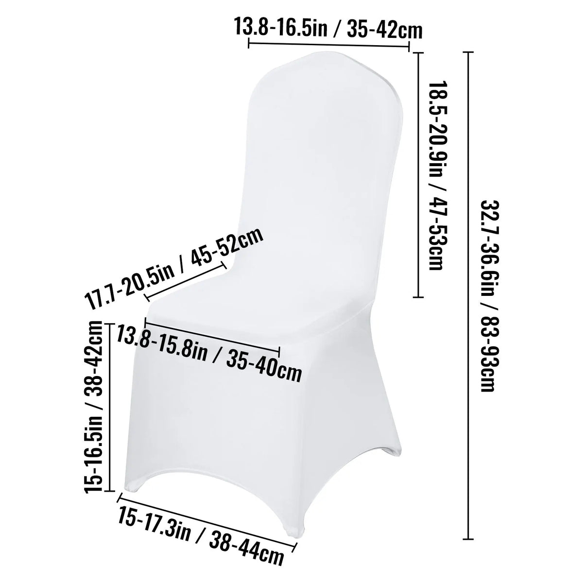 Stretch Spandex Folding Chair Covers, Universal Fitted Chair Cover, Removable Washable Protective Slipcovers, for Wedding, Holiday, Banquet, Party, Celebration, Dining (100PCS White) - Image 8