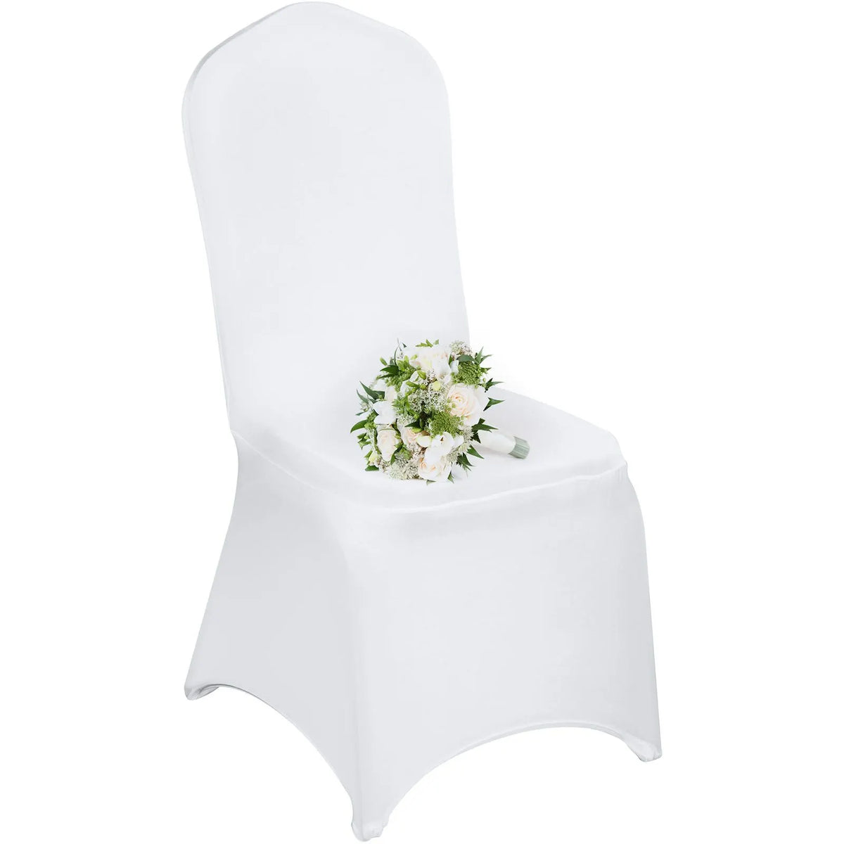 Stretch Spandex Folding Chair Covers, Universal Fitted Chair Cover, Removable Washable Protective Slipcovers, for Wedding, Holiday, Banquet, Party, Celebration, Dining (100PCS White) - Image 9