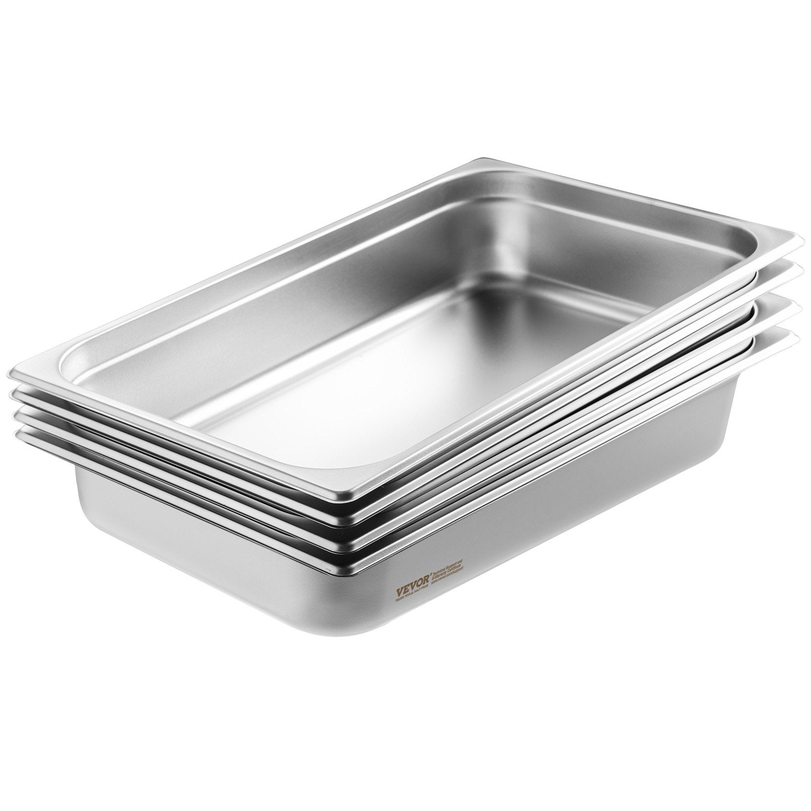 4 Pack Hotel Pans, Full Size Anti-Jam Steam Pan with Lid, 0.8mm Thick Stainless Steel Steam Table Pan, 4-Inch Deep Commercial Table Pan, Catering Storage Food Pan, for Industrial & Scientific - Image 9