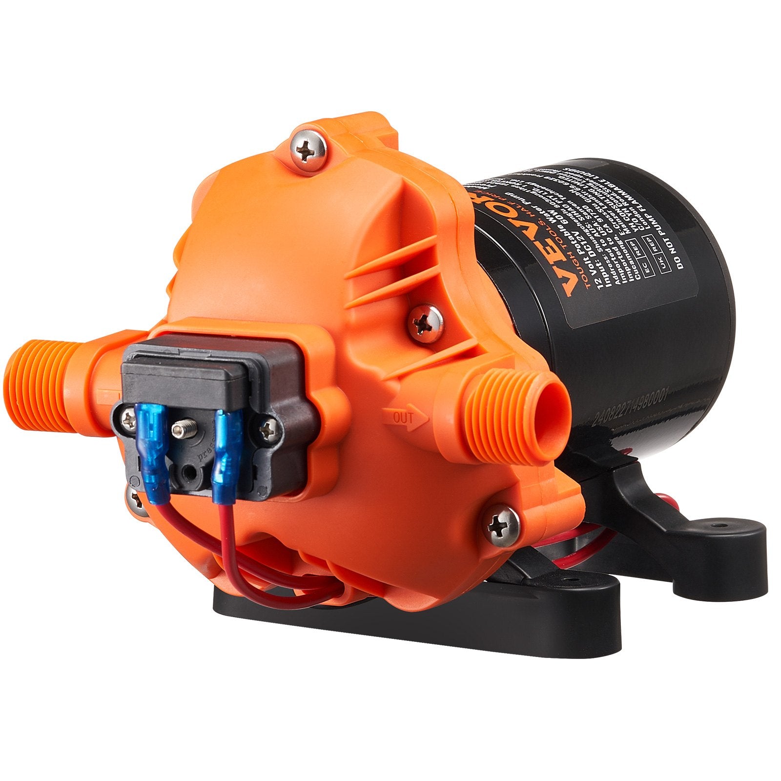 Diaphragm Pump 1.8GPM 6.81 L/min 3-Chamber Water Pump Pressure Switch - Image 9