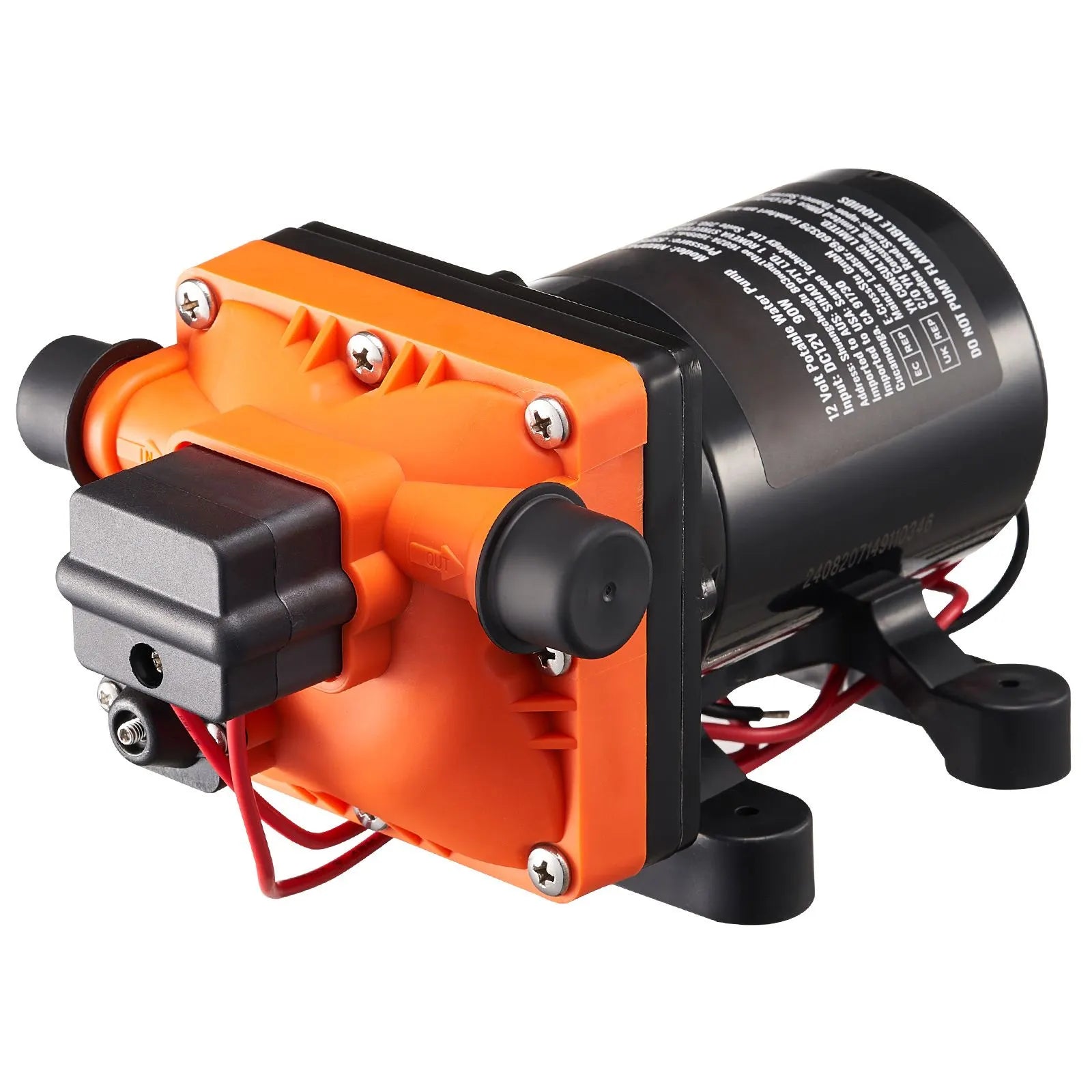 Diaphragm Pump 3GPM 11.36 L/min 4-Chamber Water Pump Pressure Switch - Image 9