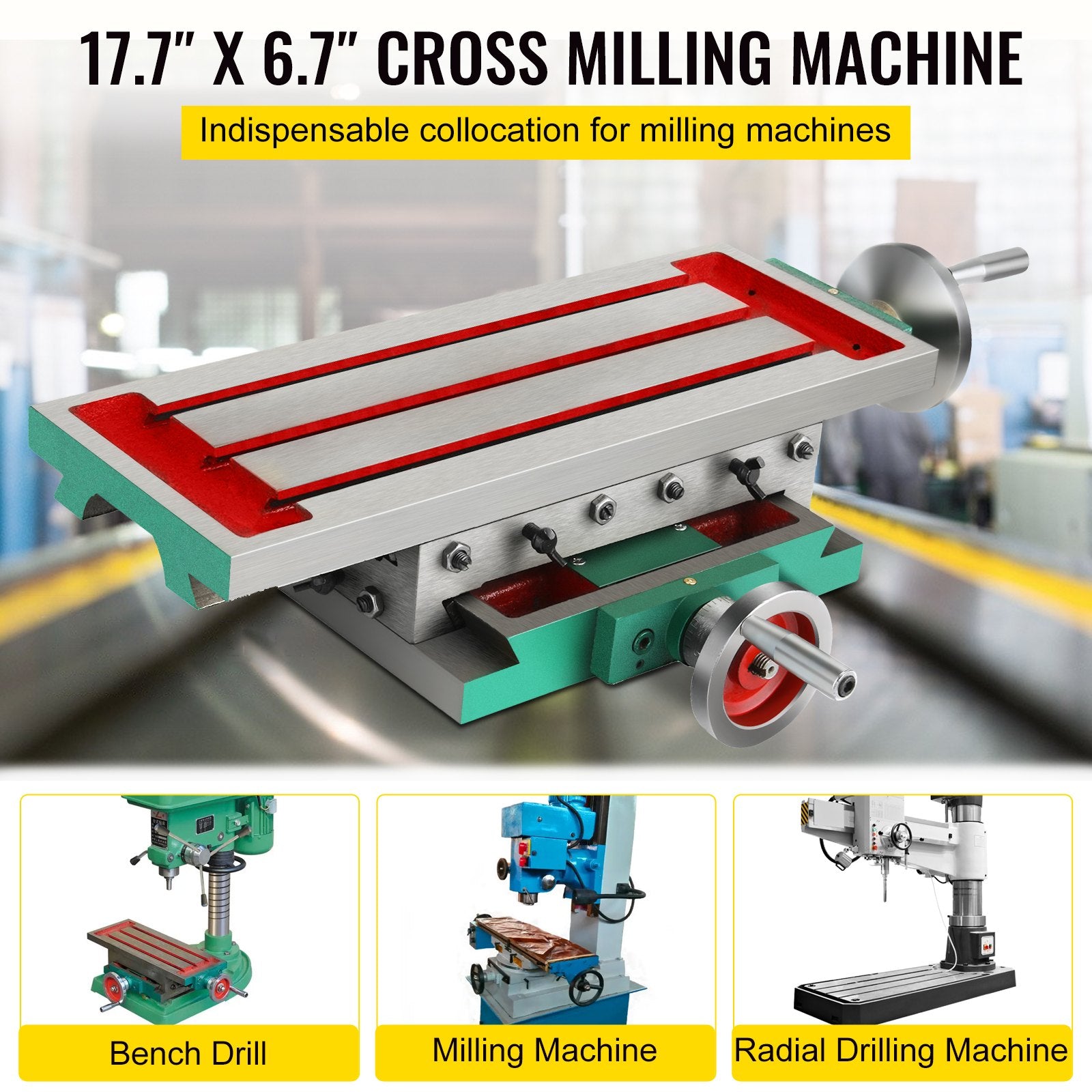 Compound Milling Machine Worktable 450x170mm 2 Axis Cross Slide Drill Vice - Image 2