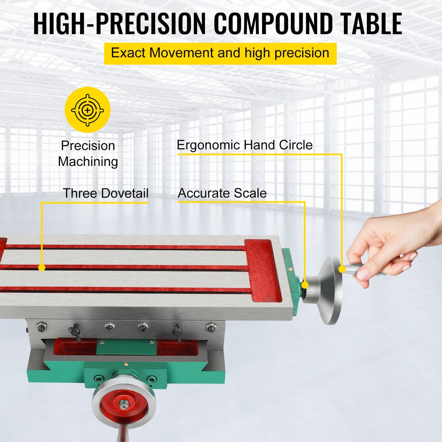 Compound Milling Machine Worktable 450x170mm 2 Axis Cross Slide Drill Vice - Image 3