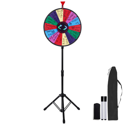 18 Inch Tabletop Color Prize Wheel with Folding Tripod Floor Stand 14 Slots Dry Erase - Image 9