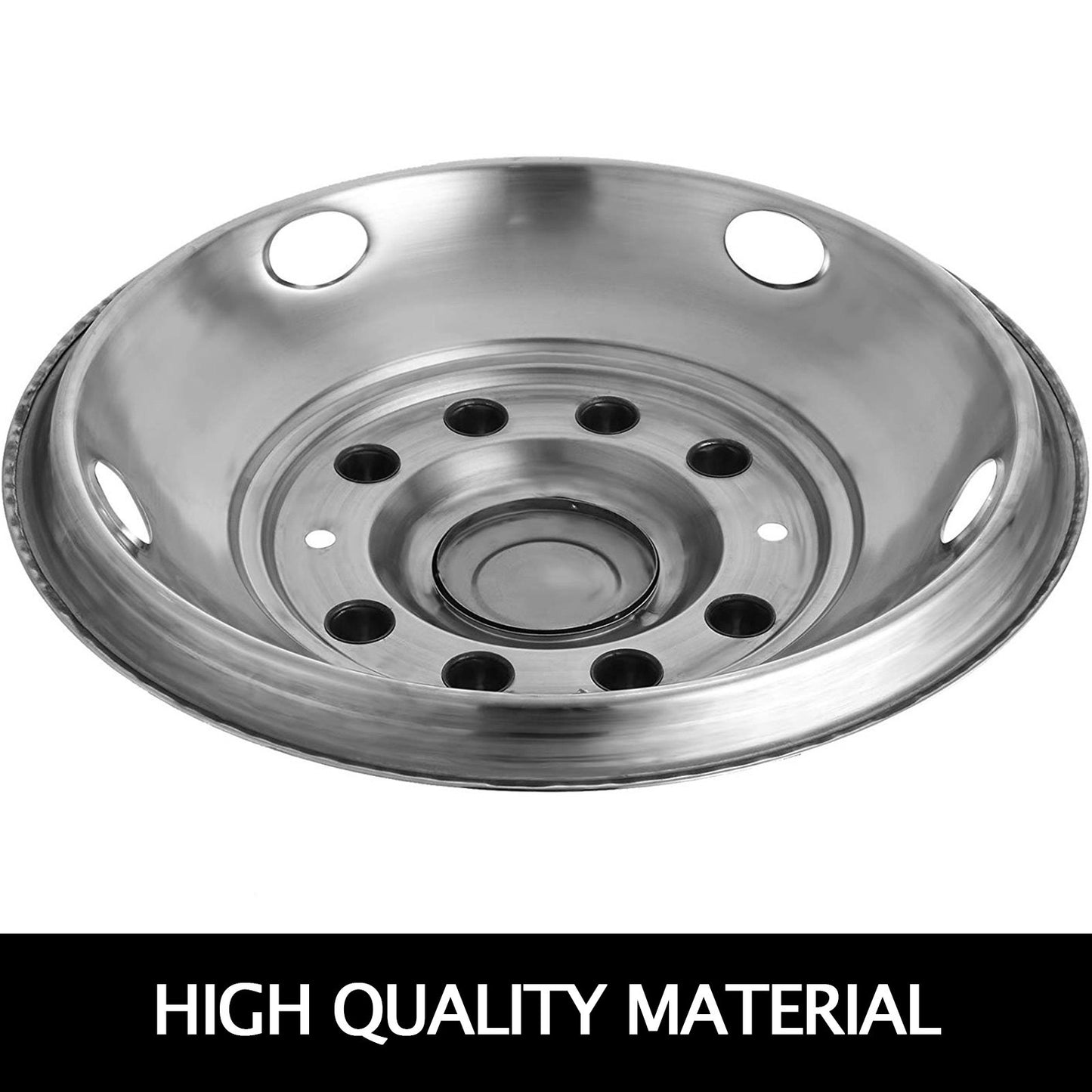 Polished 19.5" 10 Lug Wheel Simulators Stainless Steel Bolt Kit Hubcap Kit Fit for 2005-2020 Ford F450/F550 2WD Trunk Dually Wheel Cover Set - Image 2