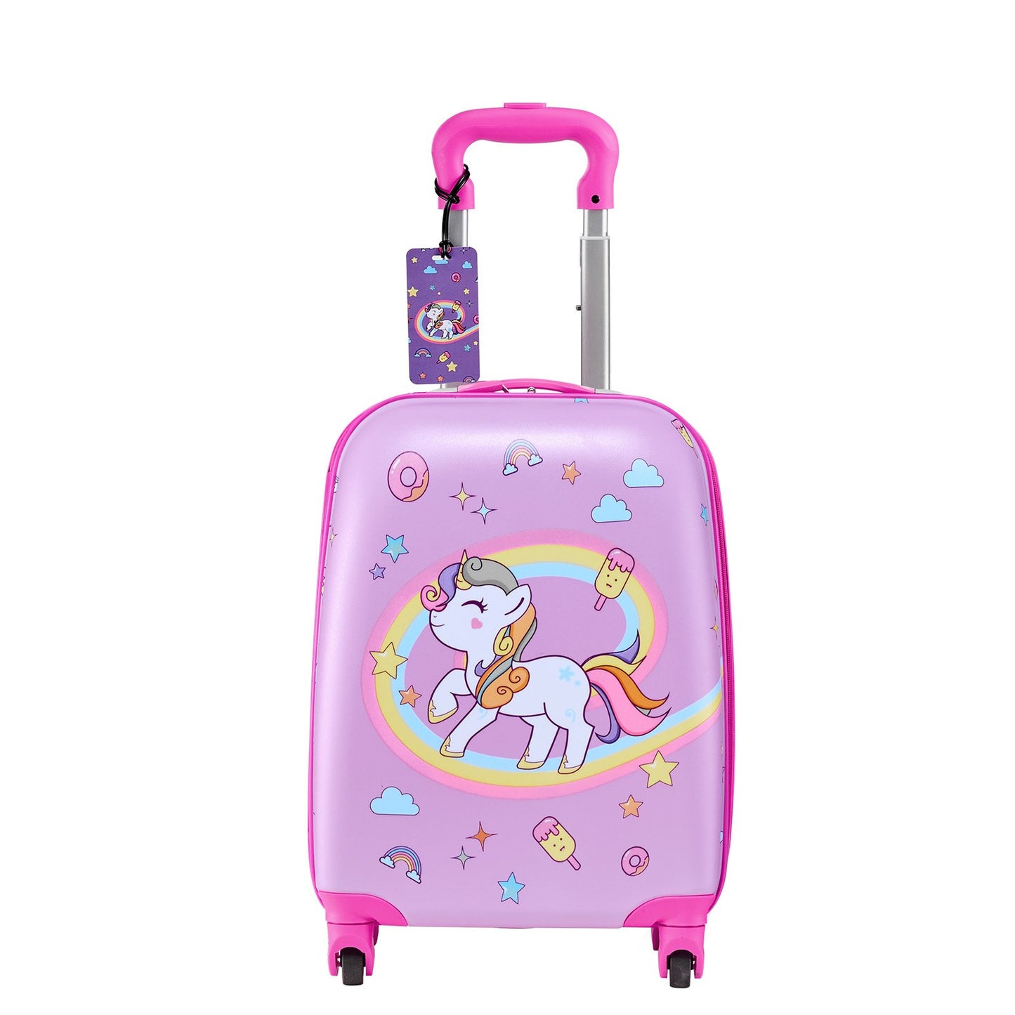 Kids Luggage Set, 2 Piece, 45.7 cm Hardside Rolling Wheels Suitcase with Hard-Shell Backpack, Unicorn Kids Carry on Luggage Set, Holiday Birthday Present for Girls & Boys, Airline Approved - Image 9