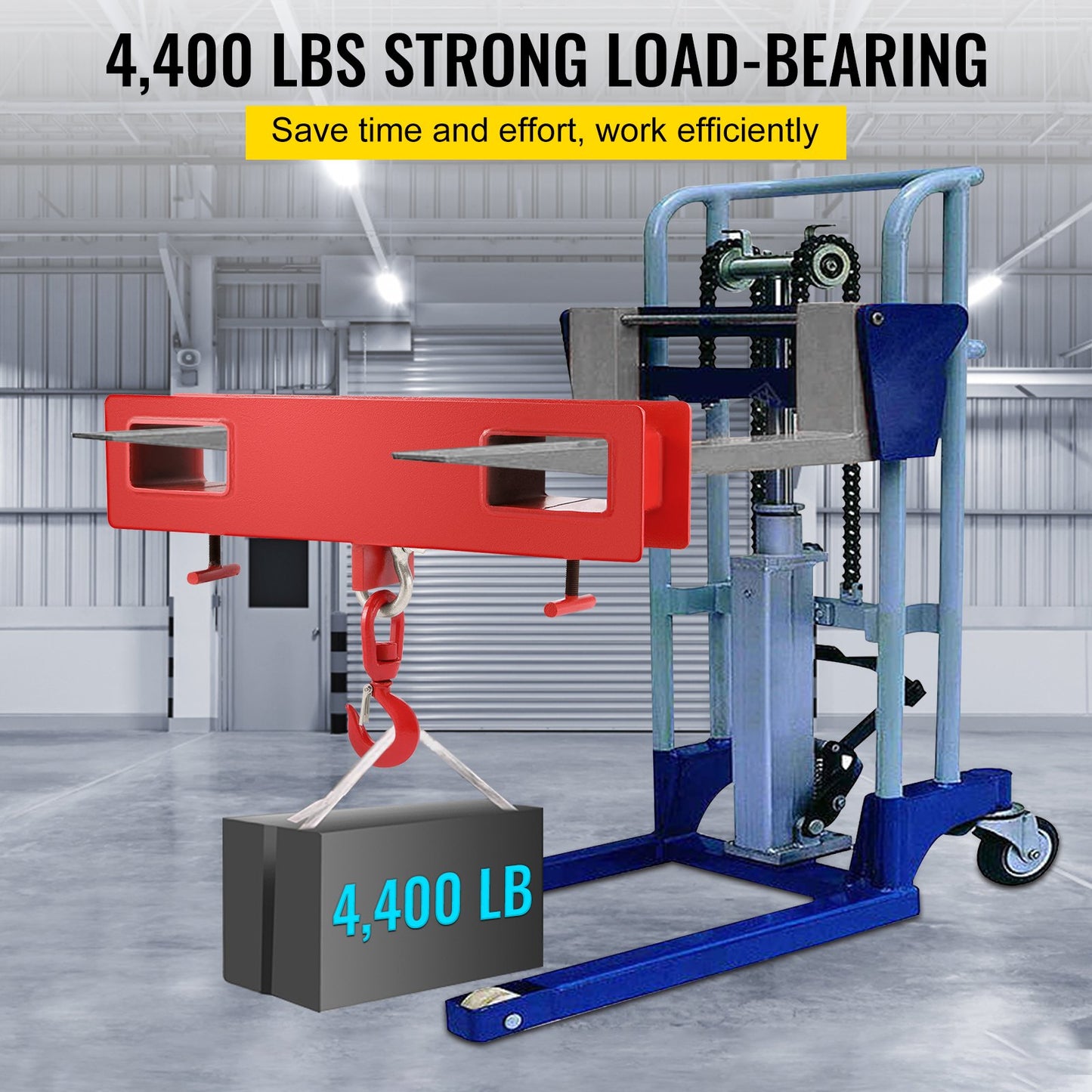 Forklift Lifting Hook 6000 LBS Capacity Forklift Lifting Hoist Swivel Hook Mobile Crane Forklift Attachments - Image 3