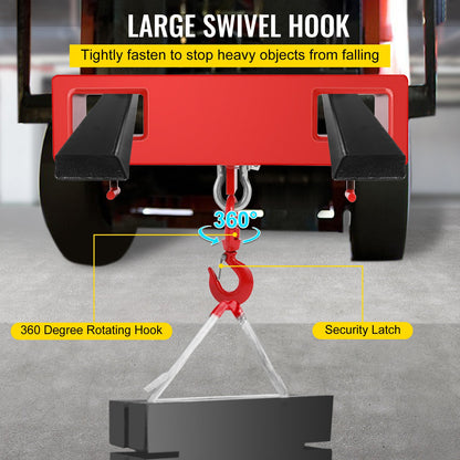 Forklift Lifting Hook 6000 LBS Capacity Forklift Lifting Hoist Swivel Hook Mobile Crane Forklift Attachments - Image 5