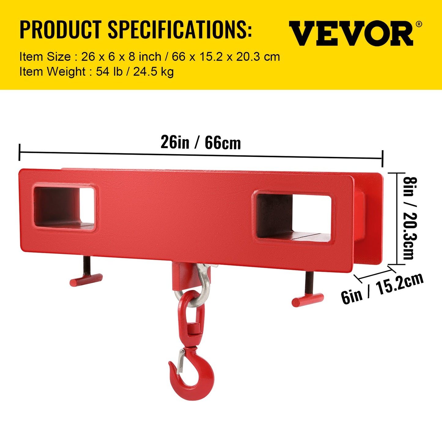 Forklift Lifting Hook 6000 LBS Capacity Forklift Lifting Hoist Swivel Hook Mobile Crane Forklift Attachments - Image 7