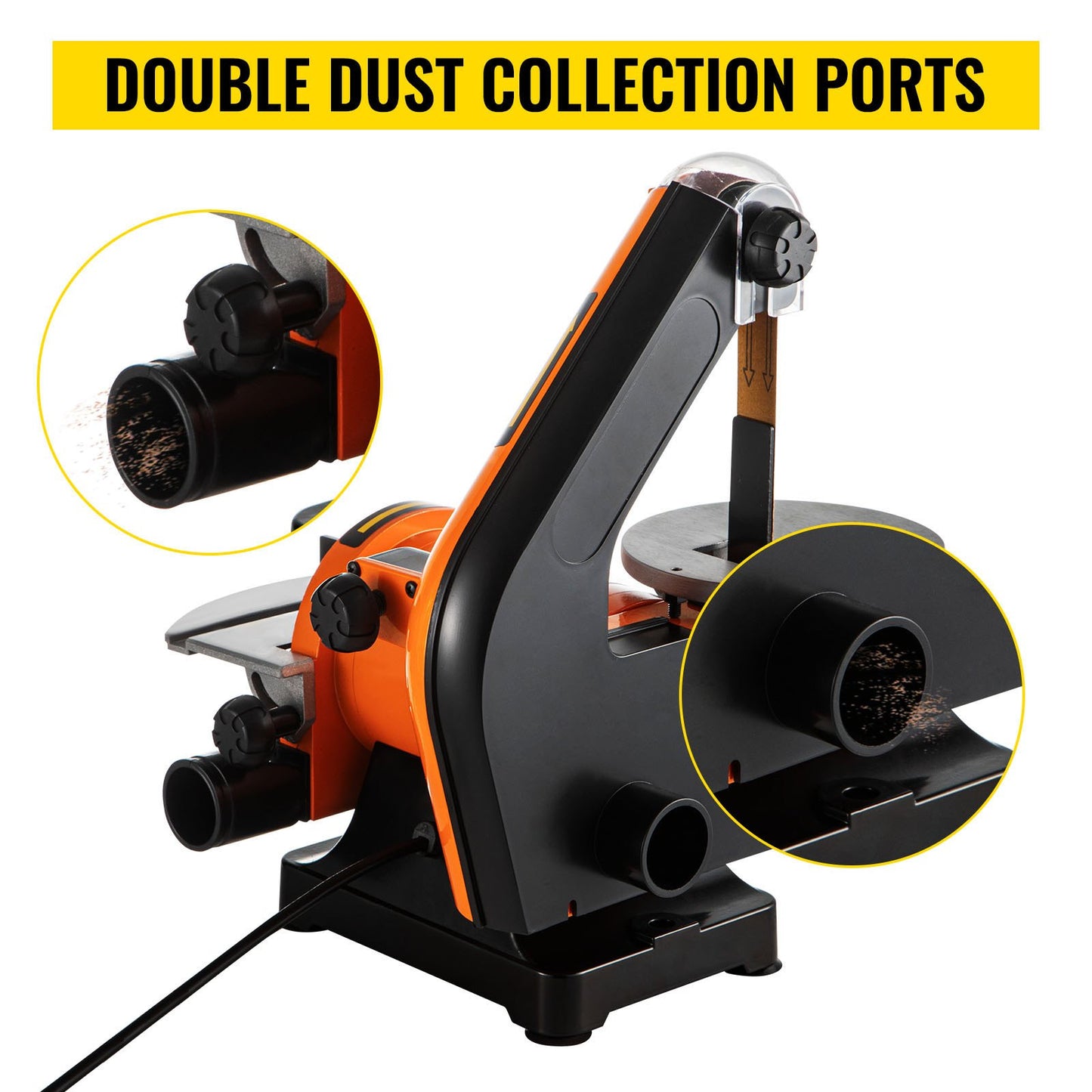 Belt Sander 300W Grinder Sander 1 x 30 Inch Electric Belt & Disc Sander 2950 RPM Variable Speed (300W) - Image 6