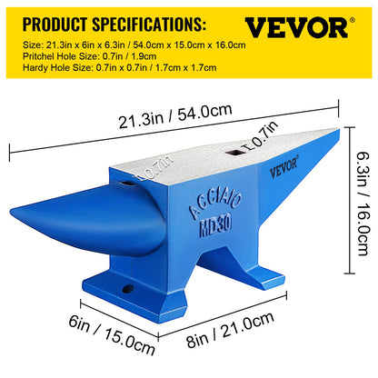 Pro Horn Anvil , 30KG/66.1LBS Weight Steel Anvil Blacksmith Blacksmith Anvil, Portable Rugged Cast Iron Anvil Blacksmith Anvil Stable Workbench Blacksmith Forge Anvil Tool - Image 7