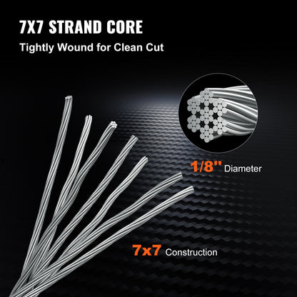 1/8 Stainless Steel Cable Railing 500ft, Wire Rope 316 Marine Grade, Braided Aircraft Cable 7x7 Strands Construction for Deck Rail Balusters Stair Handrail Porch Fence - Image 4