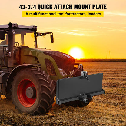3 Point Attachment Adapter Skid Steer Trailer Hitch Front Loader Case - Image 2