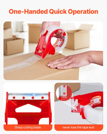 Packing Tape 12 Rolls 65 Yards Clear Shipping Tape with Dispenser 2.7 Mil - Image 5