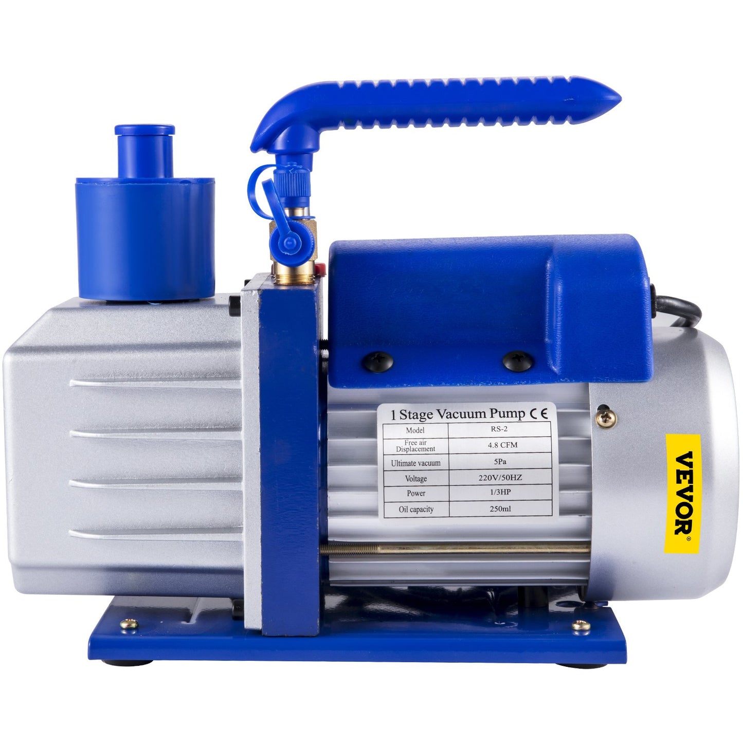 Vacuum Pump 4.8CFM 1/3HP Air Vacuum Pump HVAC A/C Air Refrigerant Rotary Vane Vacuum Pump Single Stage 4 Valve AC Manifold Gauge Set (4.8CFM1/3HP) - Image 9