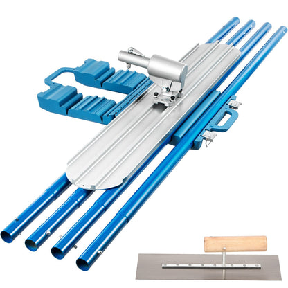 Bull Float Magnesium Concrete Float 48 x 8" Round End Concrete Float Tool Cement Tool Bull Concrete Kit Bull Float with 4 Float Handle Bull Float Bracket Concrete Tools Finishing Bull Float