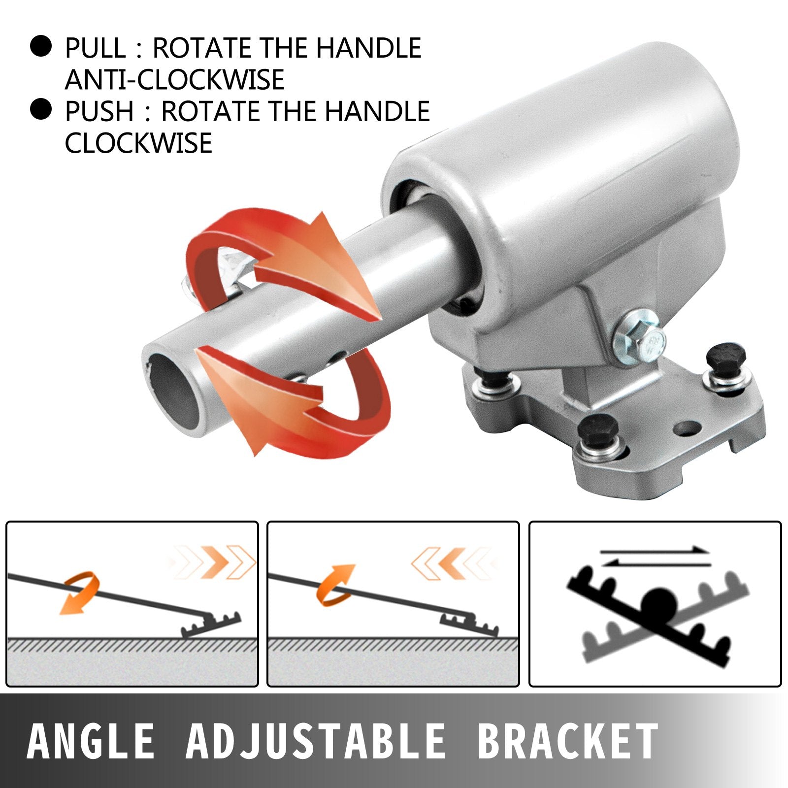 Bull Float Magnesium Concrete Float 48 x 8" Round End Concrete Float Tool Cement Tool Bull Concrete Kit Bull Float with 4 Float Handle Bull Float Bracket Concrete Tools Finishing Bull Float - Image 4